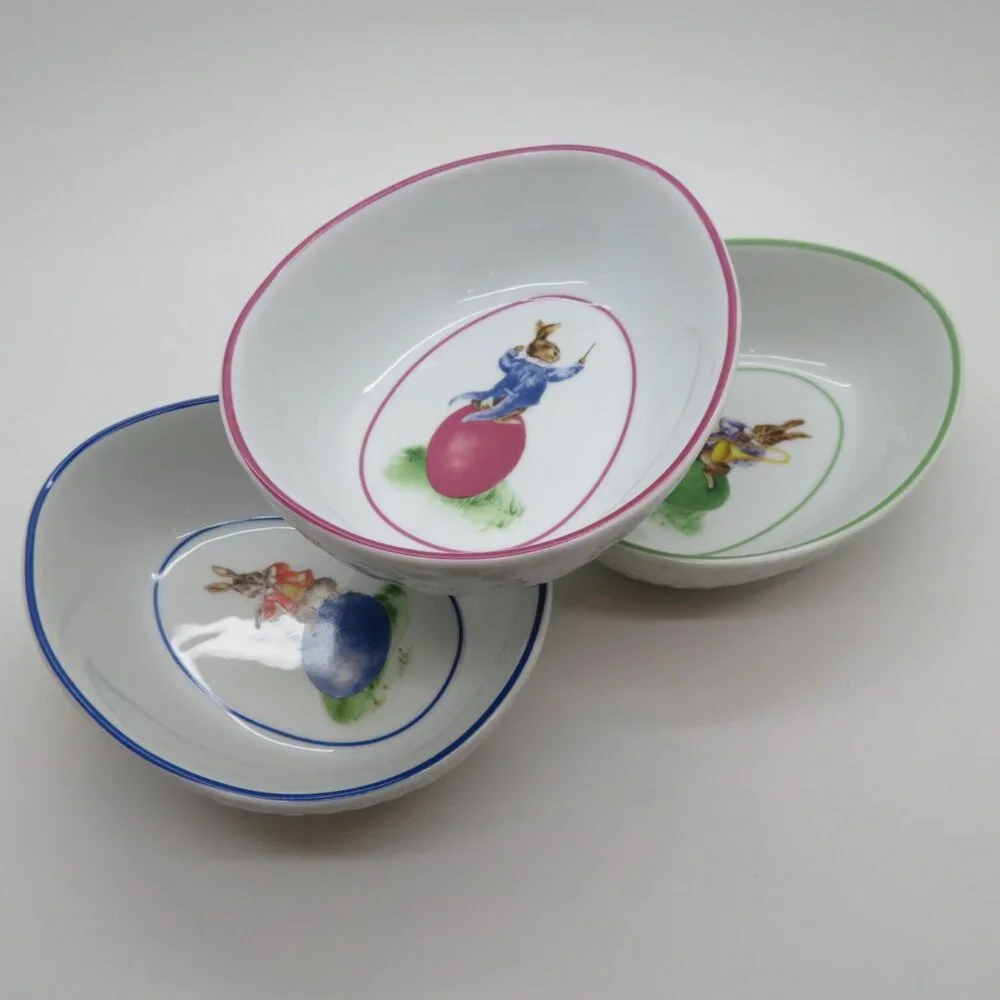 Williams Sonoma Bunny Rabbit Ceramic Ramekins Set of 3